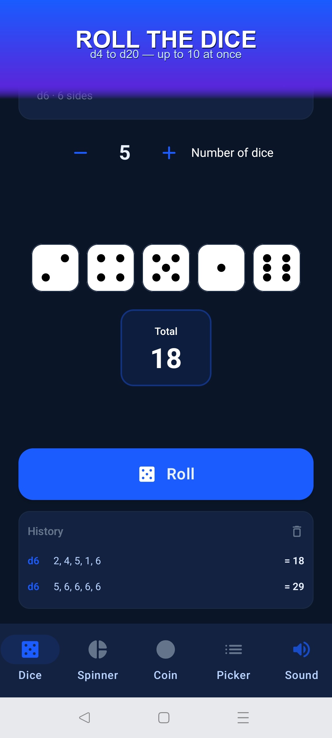 Dice roller